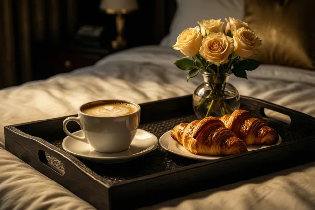 Koffie en rozen voor mama