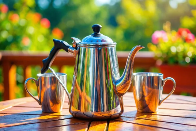 Een zonnig koffiemoment samen