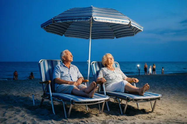 Pensioen onder de retroparasol