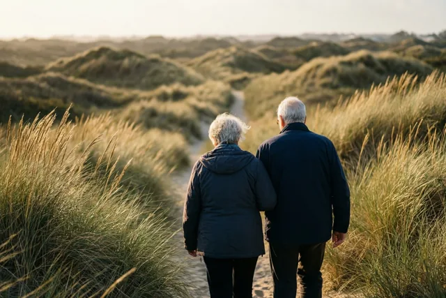 Vrij wandelen tussen de duinen