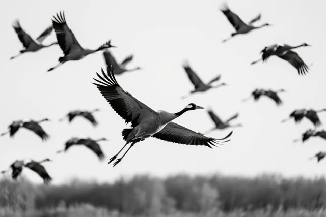 Vleugels boven het landschap
