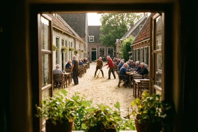Na het werk een krulbol