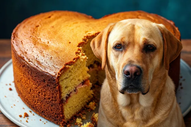 Labrador snoept van de liefde