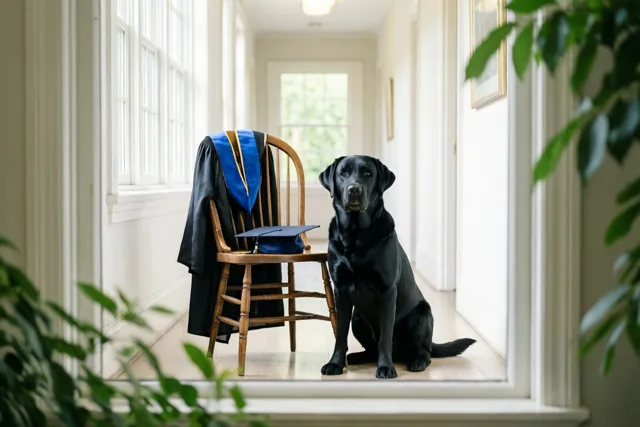 Geslaagd met een trouwe labrador