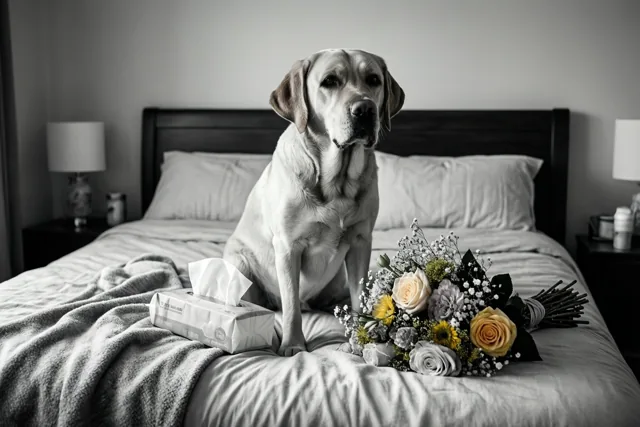Een labrador aan je ziekbed