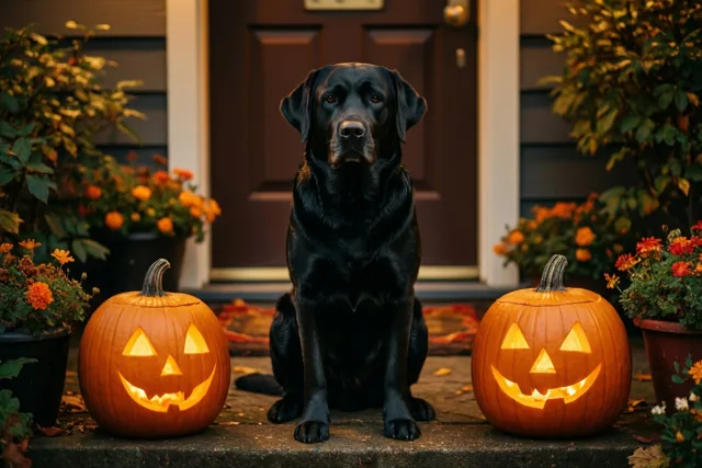 Halloween bij de labrador