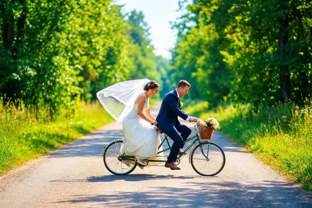 Getrouwd en samen op de trappers