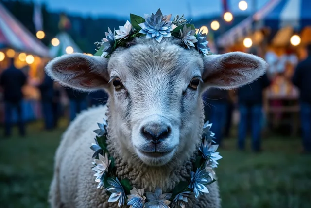 Een lammetje op het carnavalsfeest