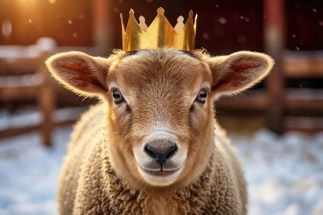 Een kroontje voor dit lammetje