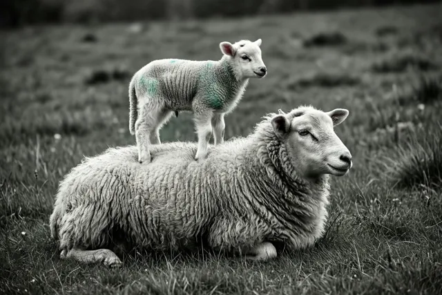Mama schaap draagt me wel