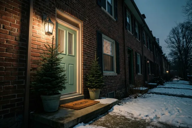 Kerstwarmte op de stoep