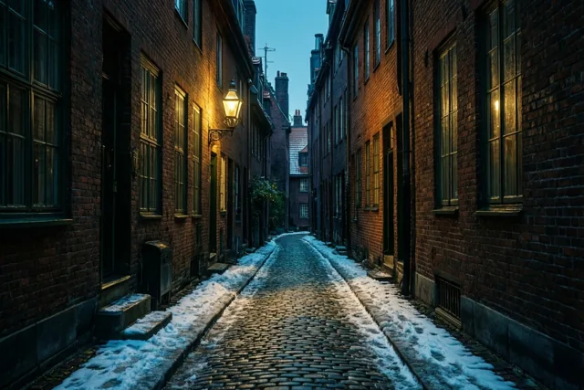 Een wintergroet uit het steegje