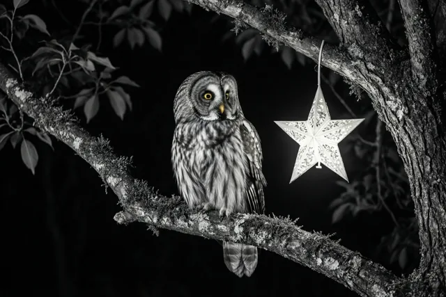 Driekoningennacht met een uil