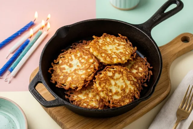 Krokante latkes voor Chanoeka