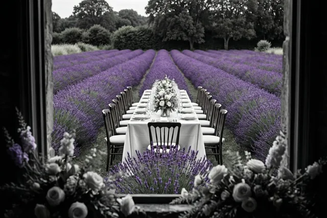 Een feest met uitzicht op lavendel