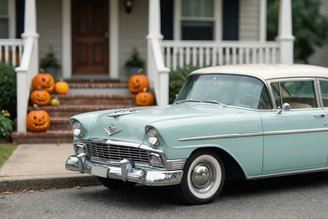Een oldtimer vol halloweensfeer