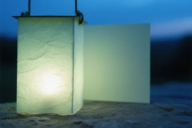 Zacht licht door papier
