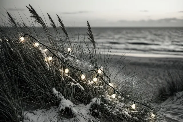 Een kerstslinger door de duinen