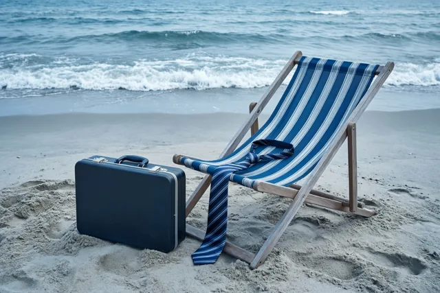 Van bureau naar strandstoel