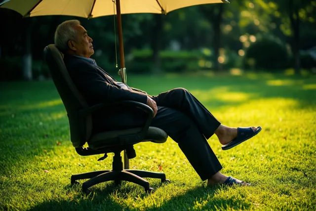 Je nieuwe kantoor heeft een parasol