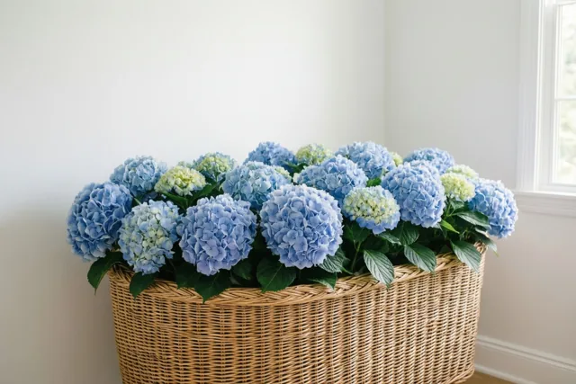 Een mand bloemen voor straks