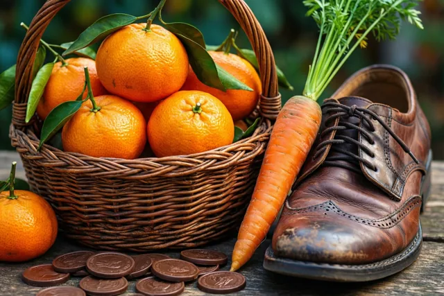 Zoete sinterklaasherinneringen in een mand