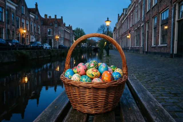 Een mandje Pasen aan de reien