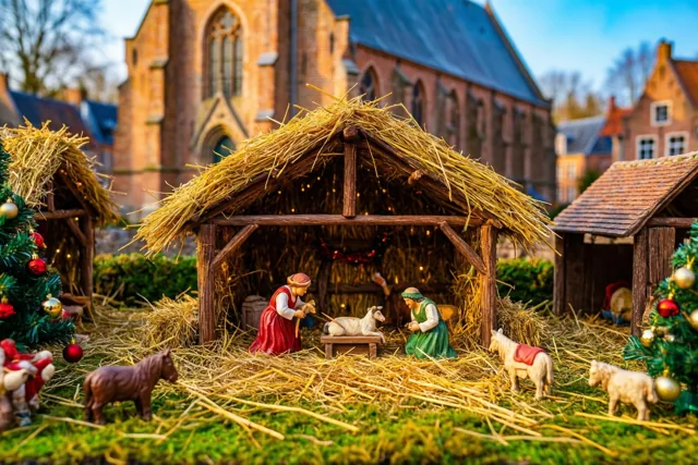 Kerst bij de dorpsstal