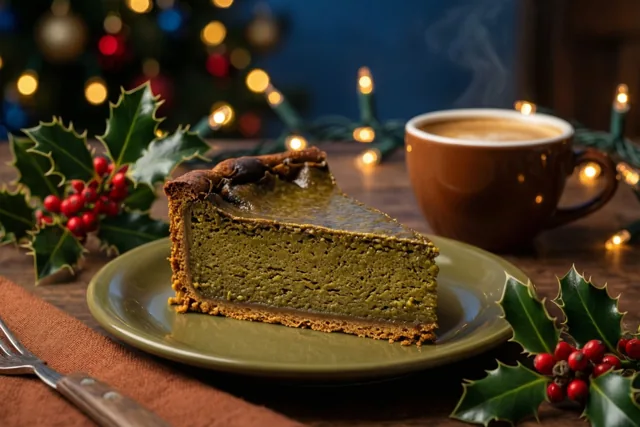 Groene taart, warme kerstwensen