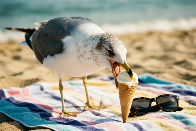 Meeuwen vieren ook vakantie