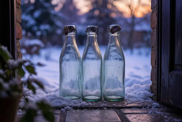 Winteravond aan de oude stoep