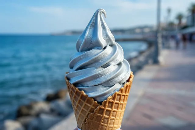 Een blauwe hap zomer
