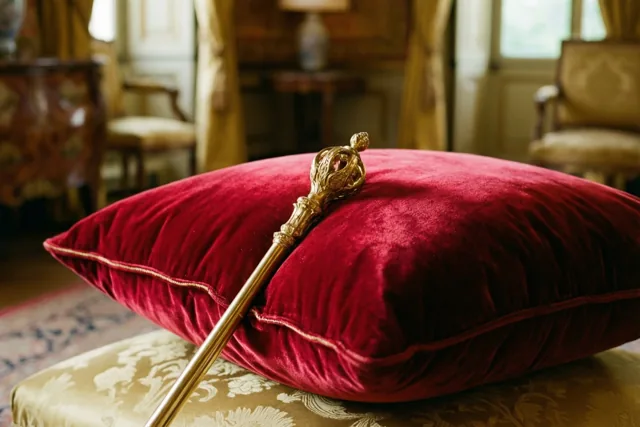De Sint in rood en goud