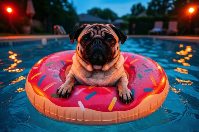 Avondduik op een donut