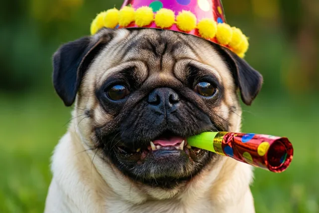 Feestneus met een platte snuit