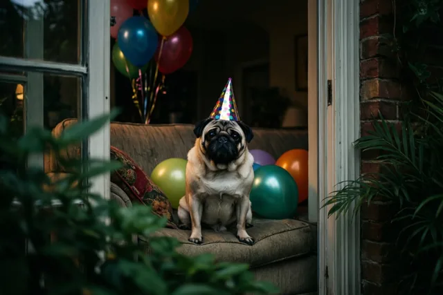 Bij de mopshond is het feest