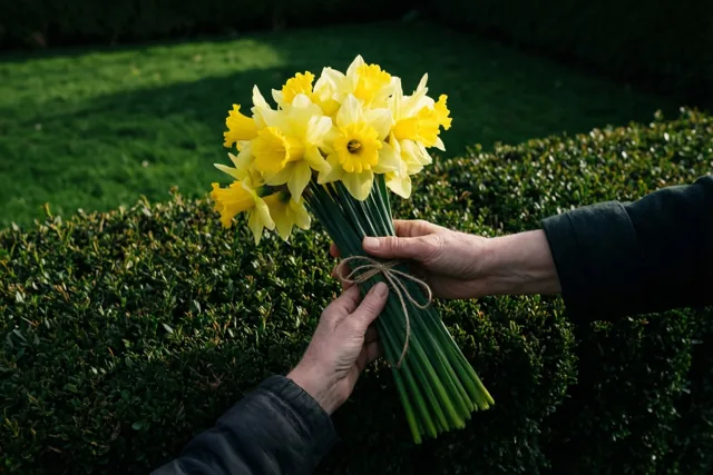 Een zonnige dankjewel met narcissen