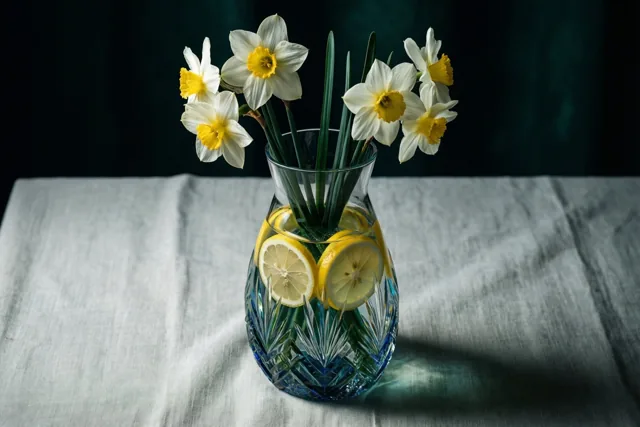 Lente in geslepen kristal