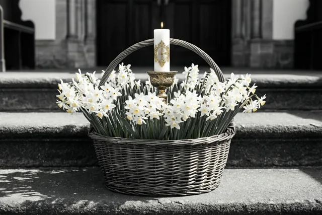 Narcissen rond je communiekaars