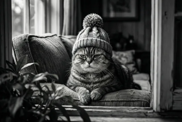 Warme muts, norse kattengroet