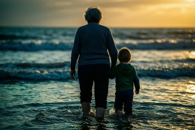 Pootjebaden met oma