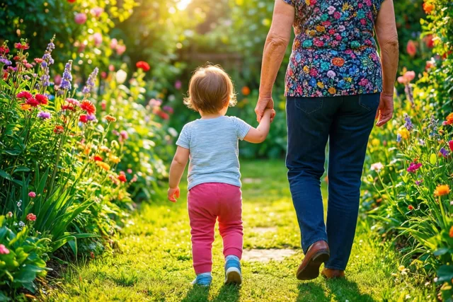 Bloemenwandeling met oma