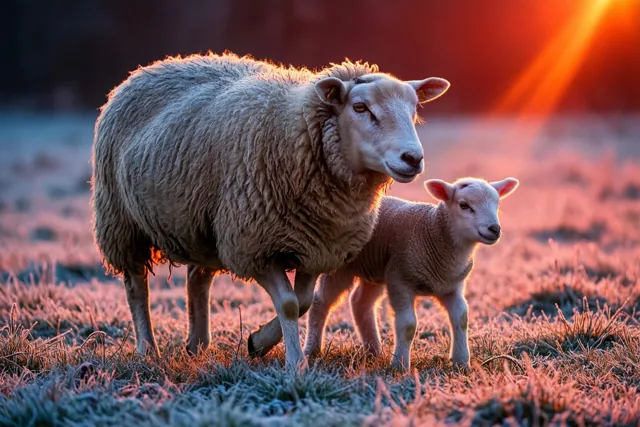 Lammetje in het eerste licht