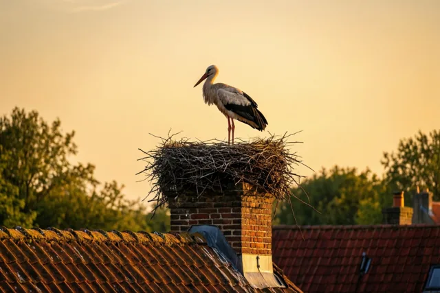 Een ooievaar voor jullie geluk