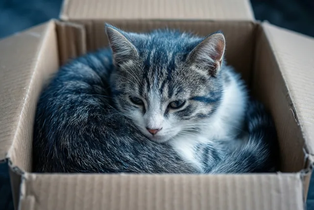 Een kat past altijd