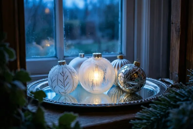 Een zilveren kerstlichtje