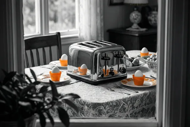 Oranje accenten aan de paastafel