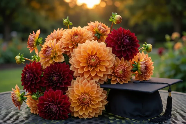 Warme dahlia's, welverdiende felicitaties