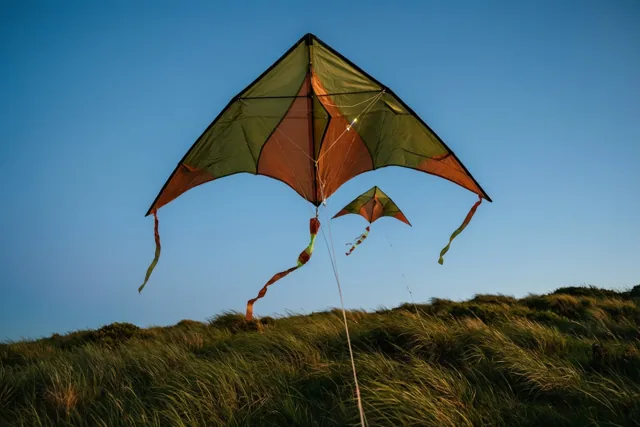 Met oma de lucht in