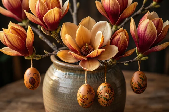 Warme paaskleuren in de magnolia